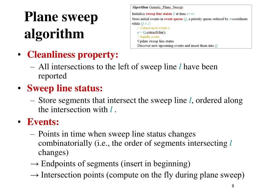 plane sweep algorithm