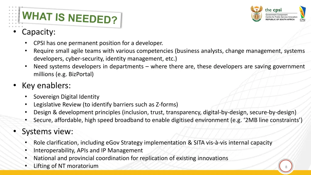 capacity cpsi has one permanent position