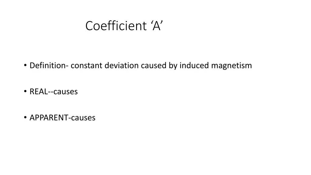 coefficient a