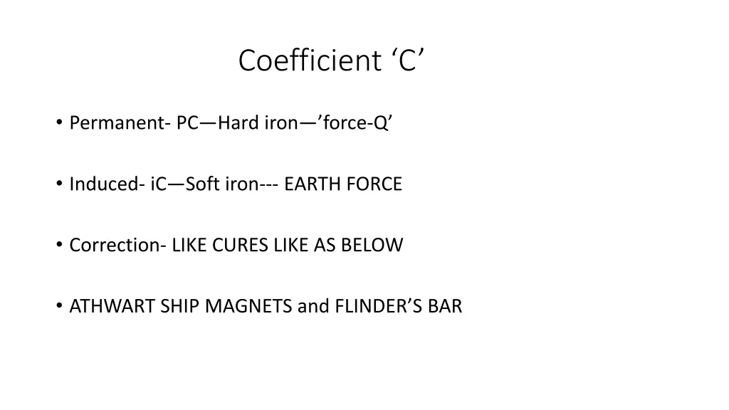 coefficient c