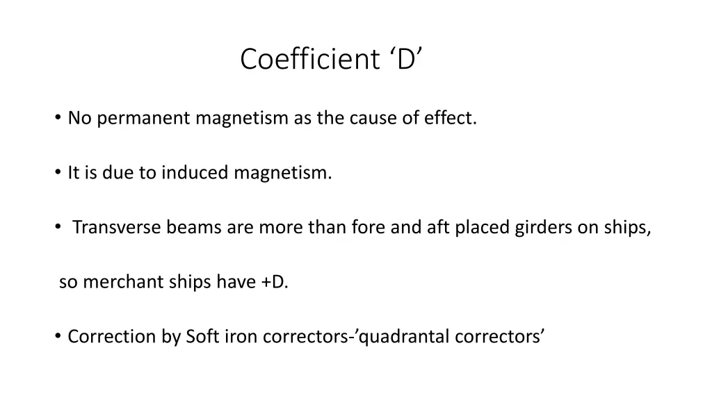 coefficient d