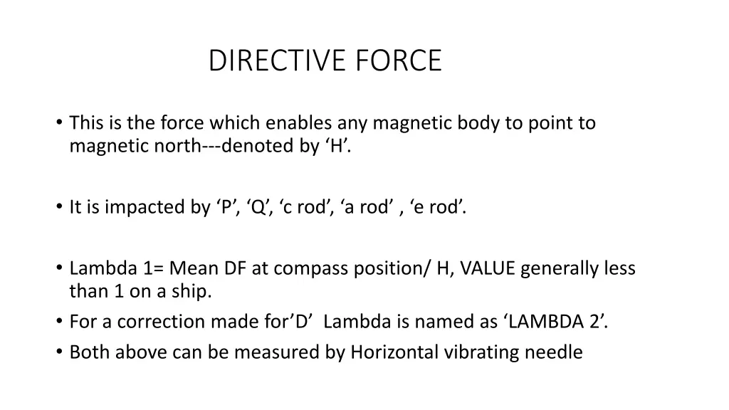 directive force