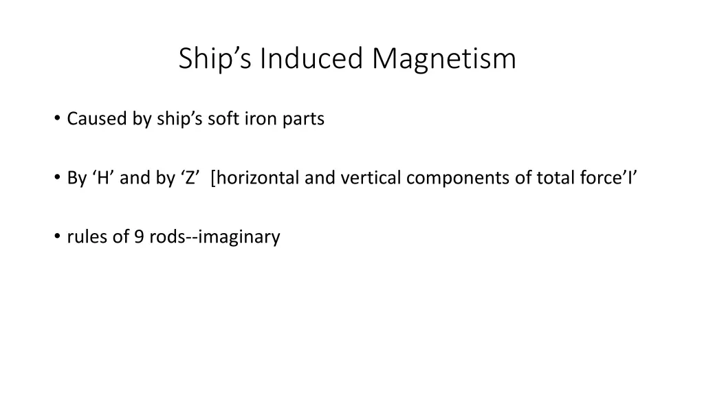 ship s induced magnetism