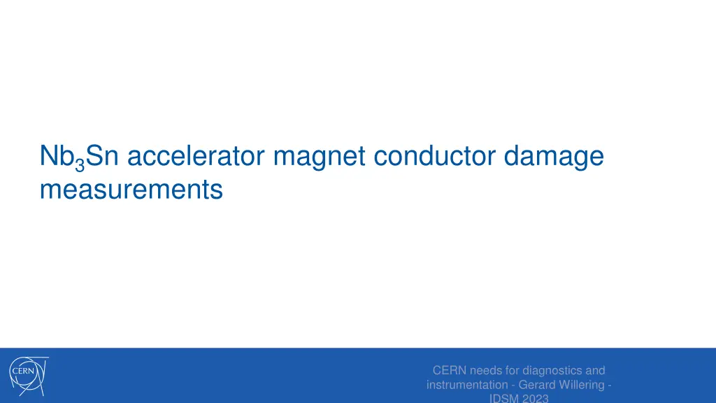 nb 3 sn accelerator magnet conductor damage