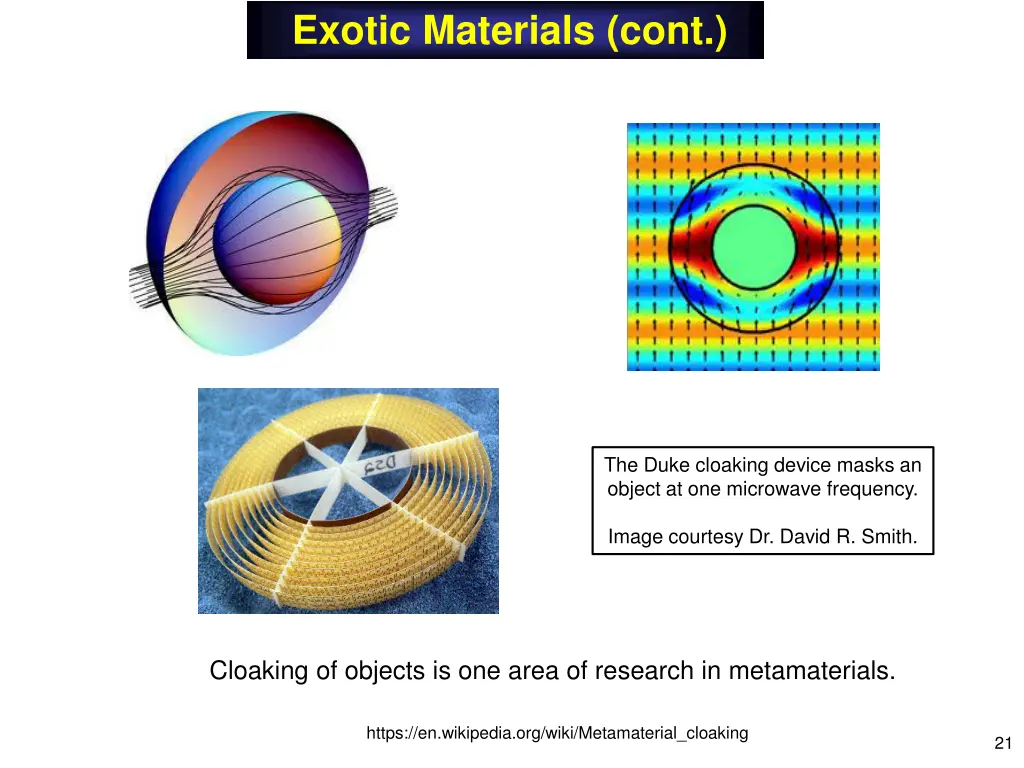 exotic materials cont