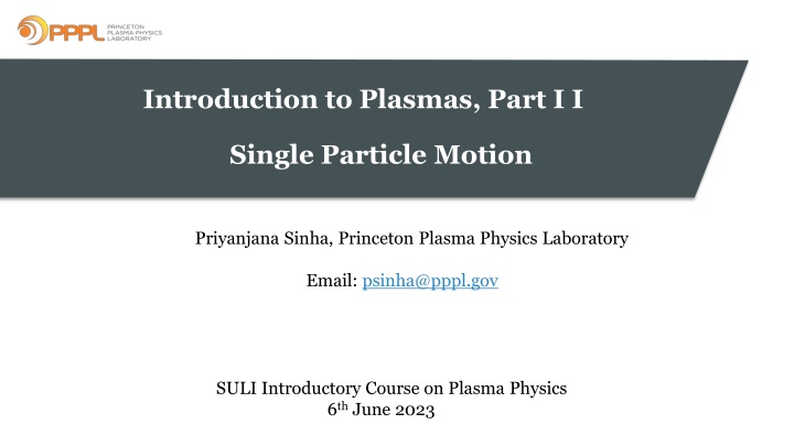 introduction to plasmas part i i