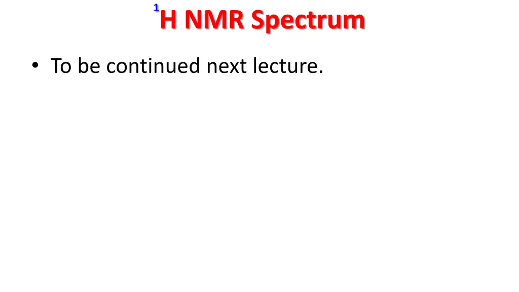 1 h nmr spectrum