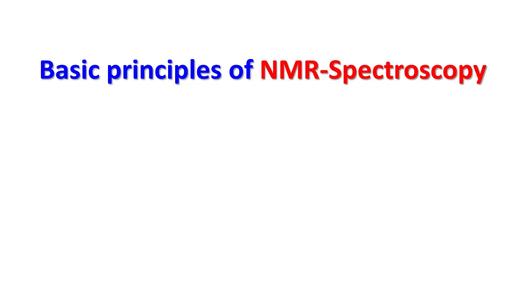 basic principles of nmr spectroscopy