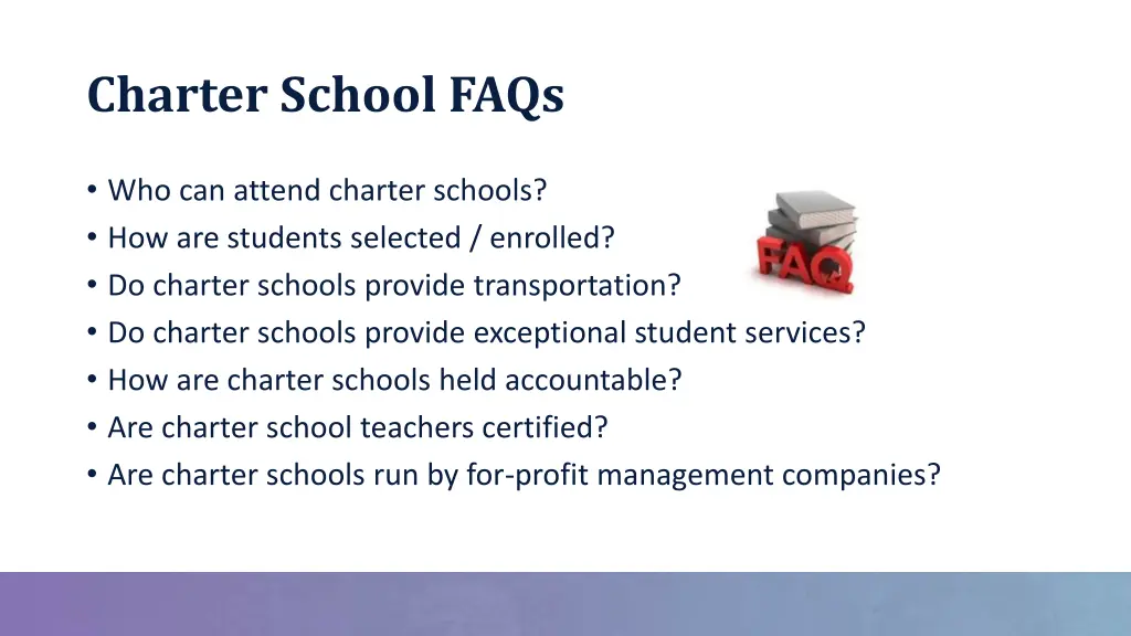 charter school faqs