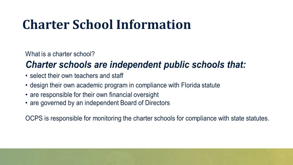 charter school information