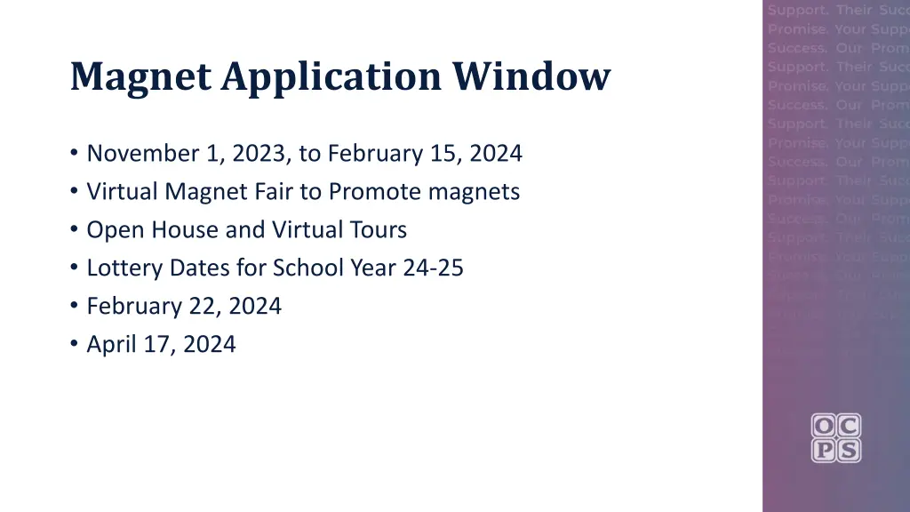 magnet application window