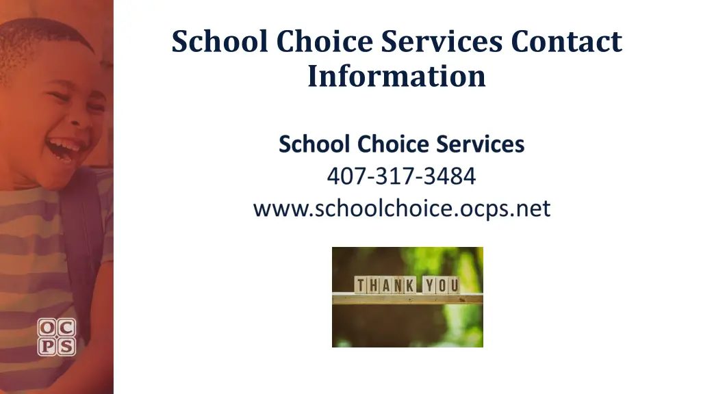 school choice services contact information