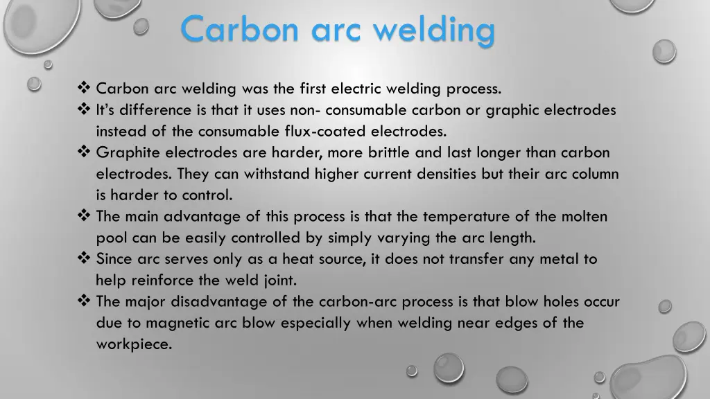 carbon arc welding