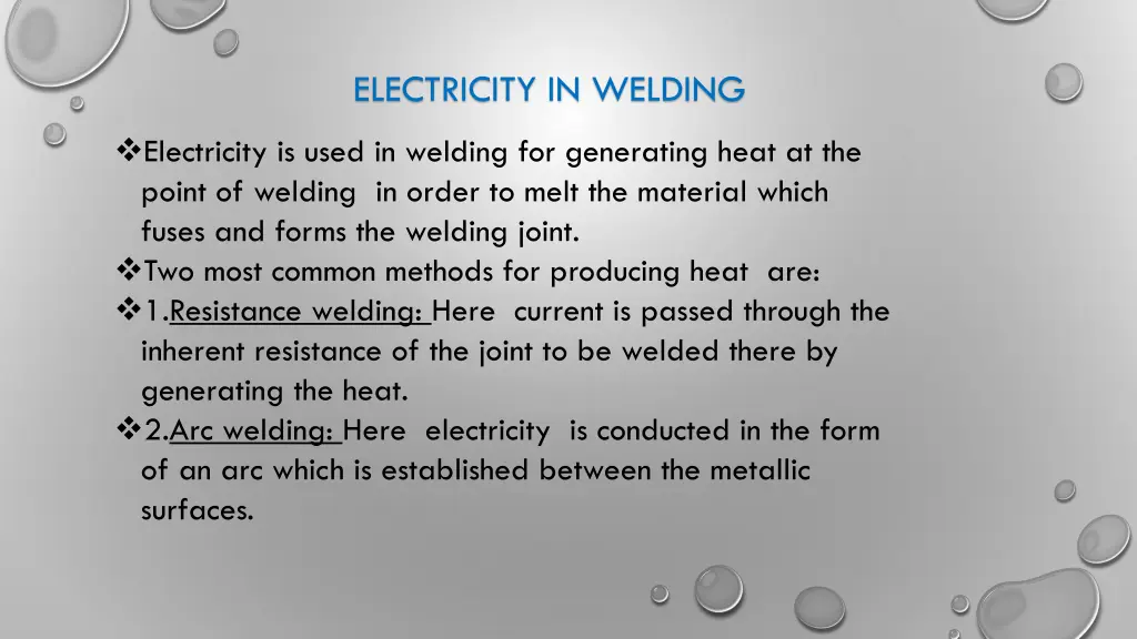 electricity in welding