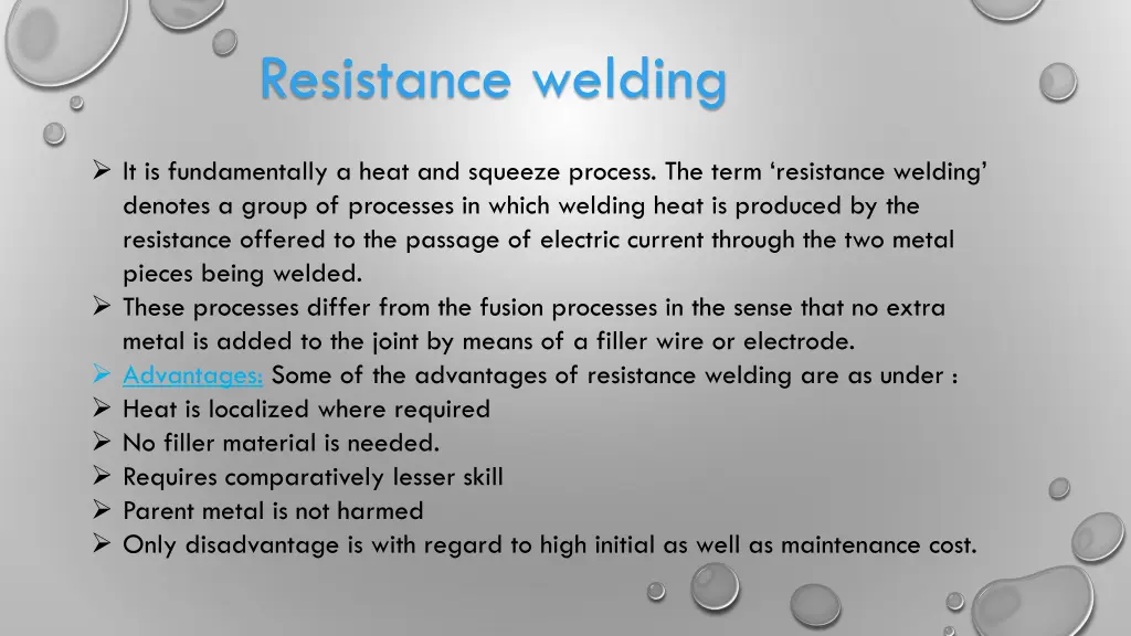 resistance welding