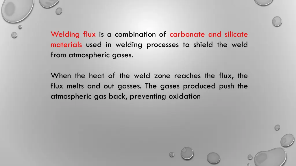 welding flux is a combination of carbonate