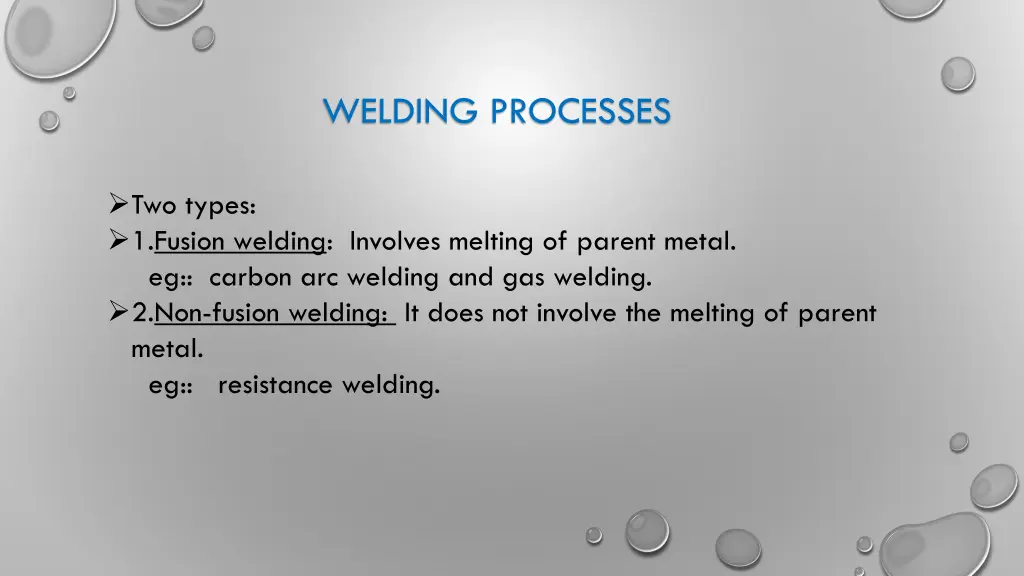 welding processes