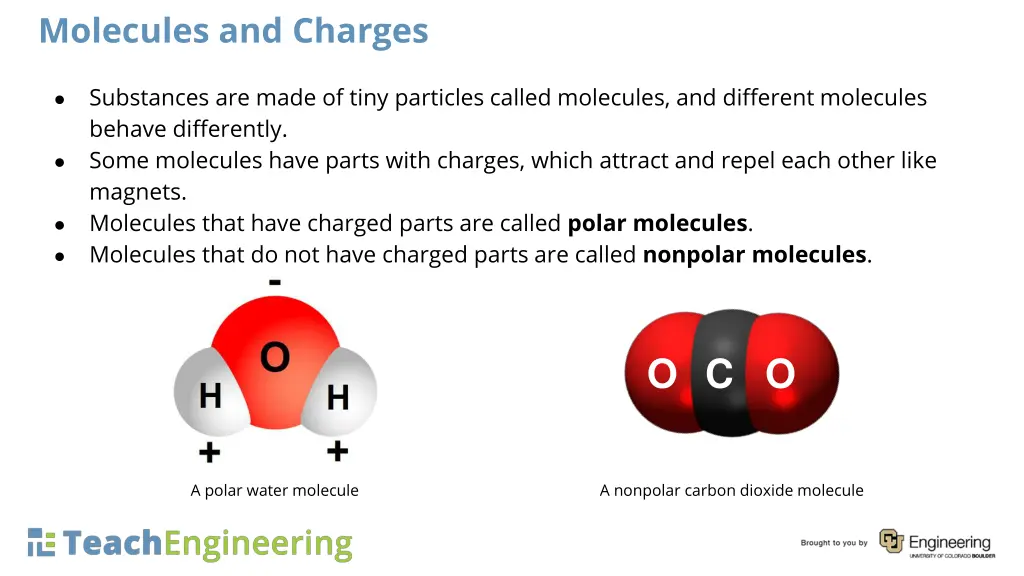 molecules and charges