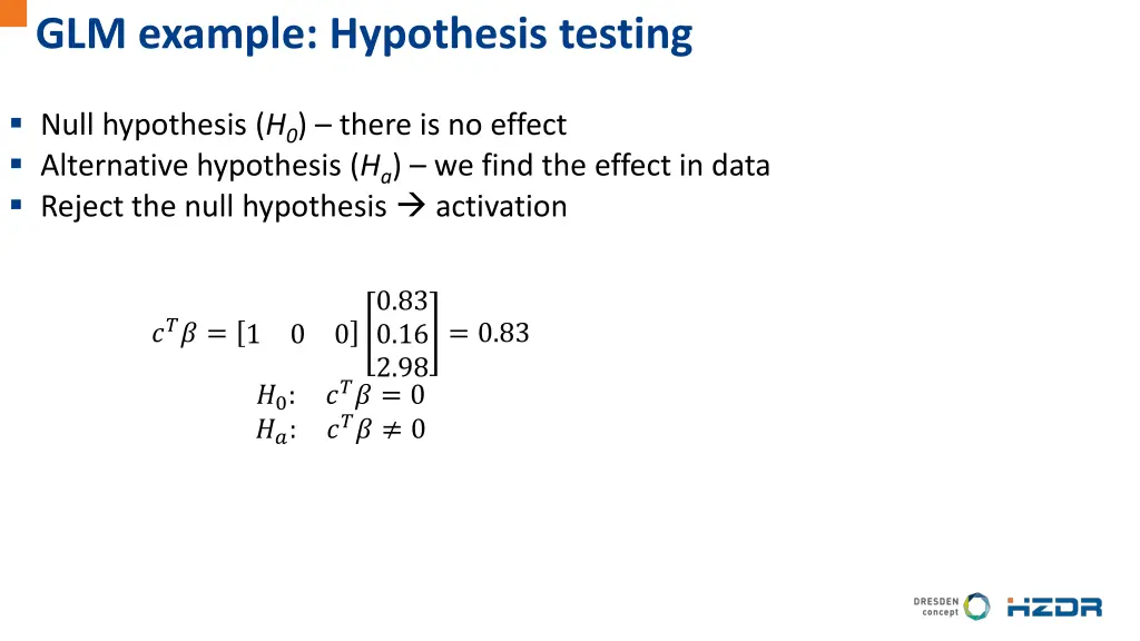 glm example hypothesis testing