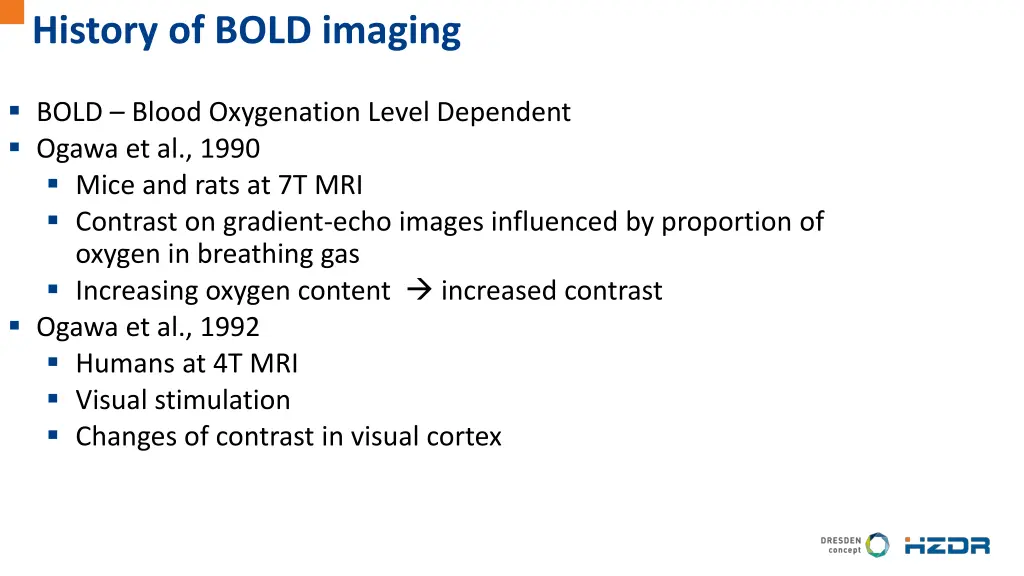 history of bold imaging