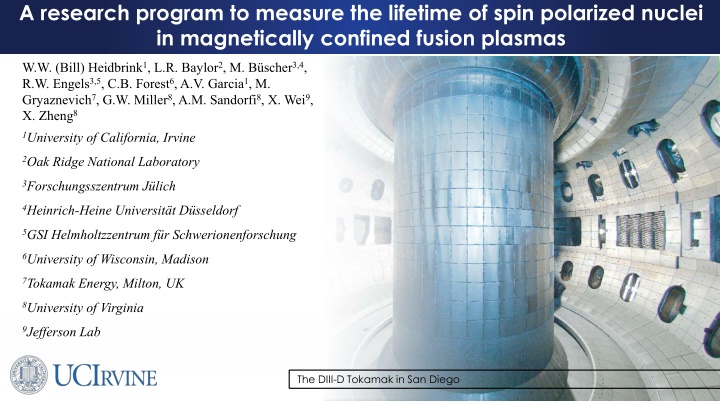 a research program to measure the lifetime