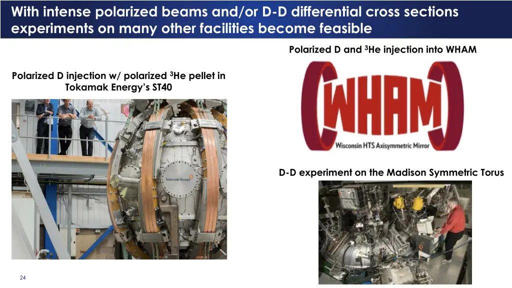 with intense polarized beams