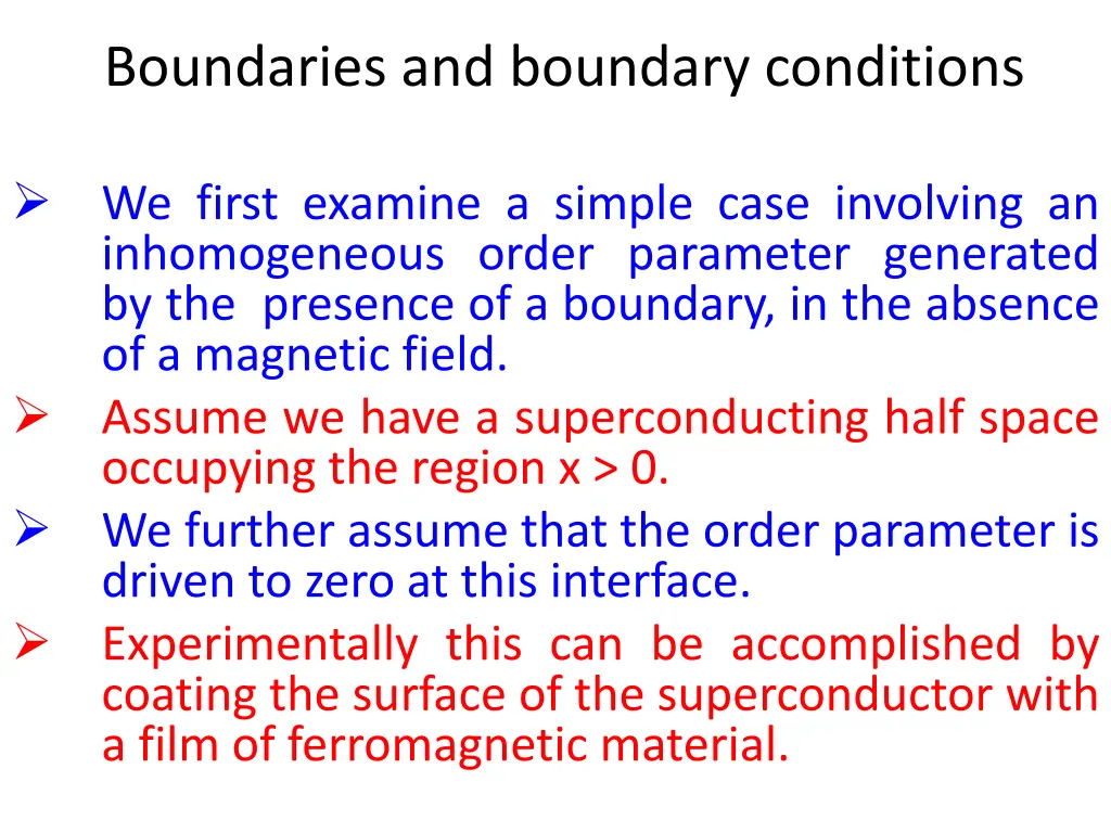 boundaries and boundary conditions