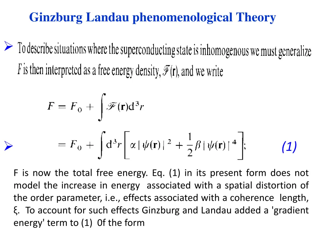 ginzburg landau phenomenological theory 10