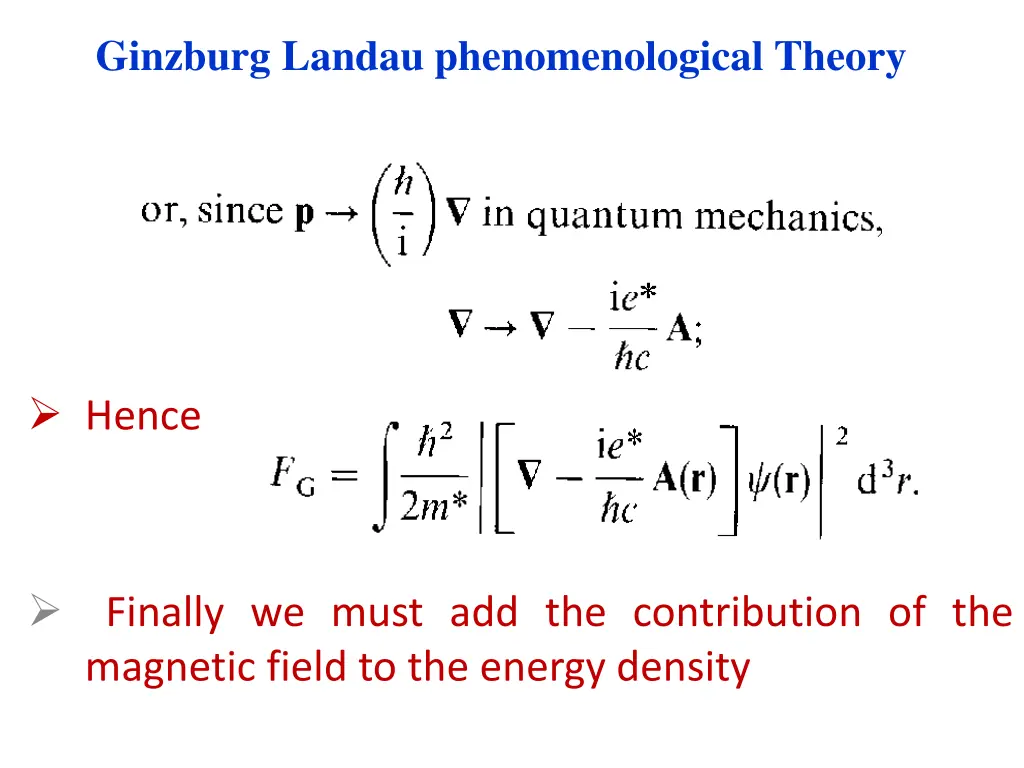 ginzburg landau phenomenological theory 12
