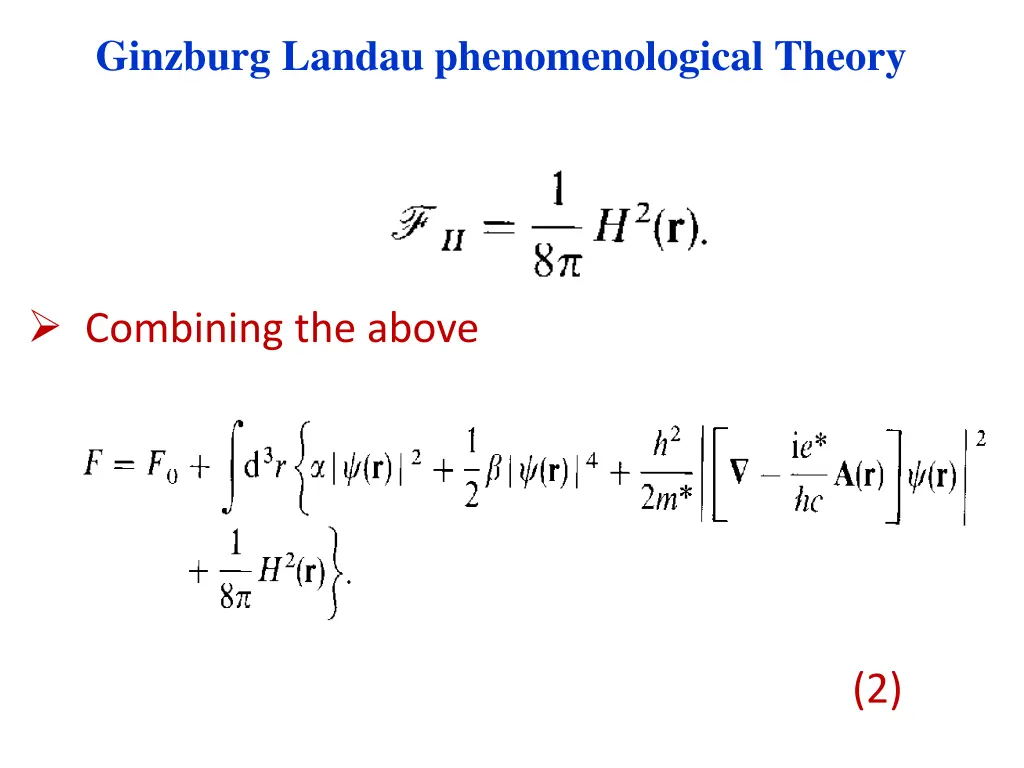 ginzburg landau phenomenological theory 13