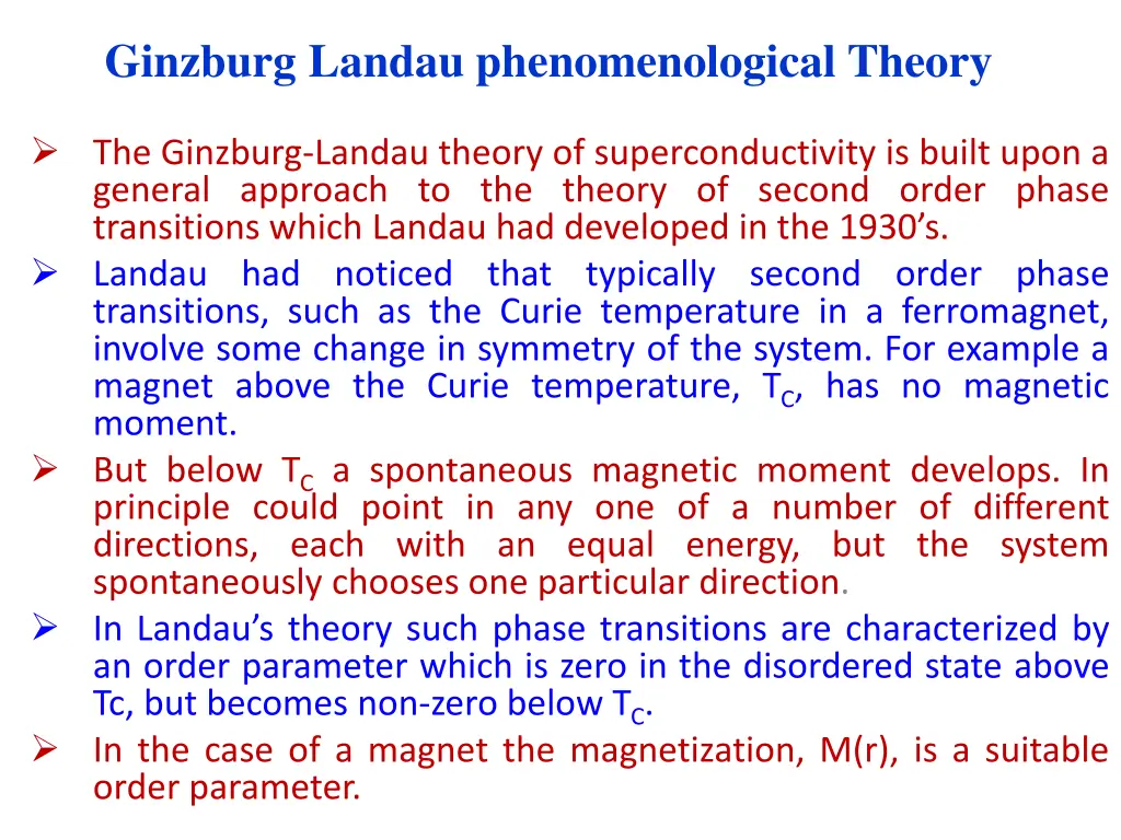 ginzburg landau phenomenological theory 3
