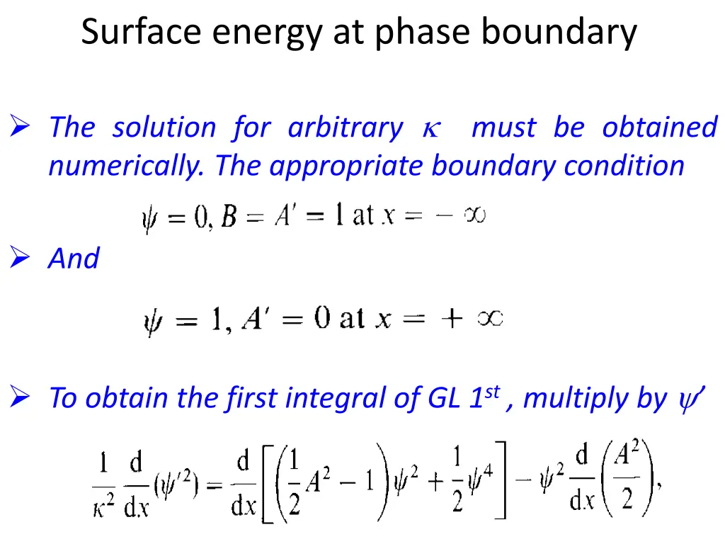 surface energy at phase boundary 3