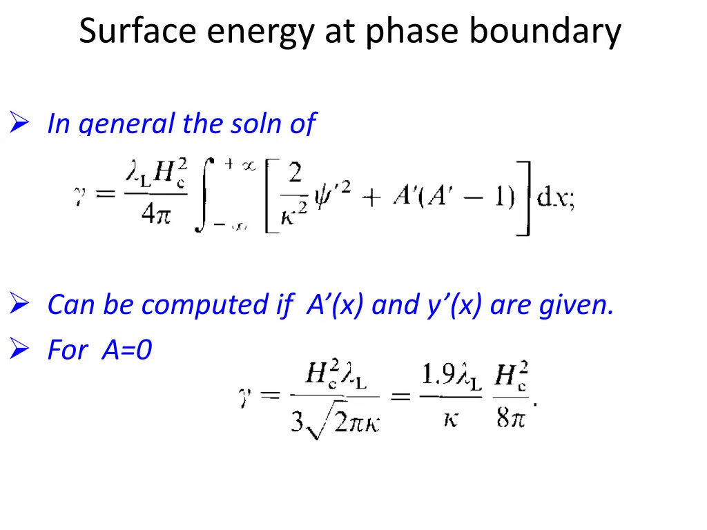 surface energy at phase boundary 6