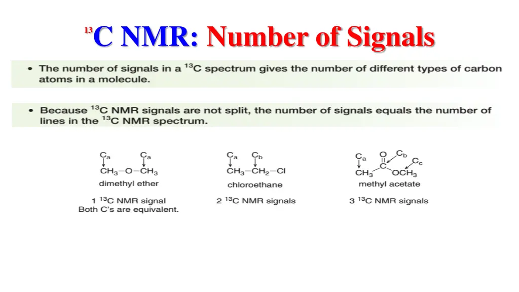 13 c nmr number of signals