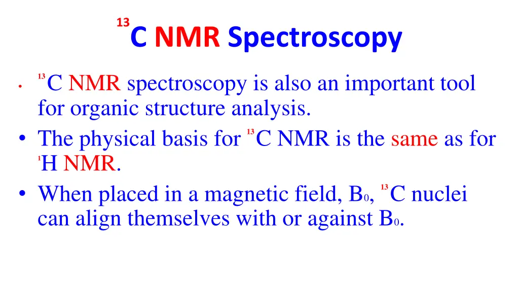 13 c nmr spectroscopy