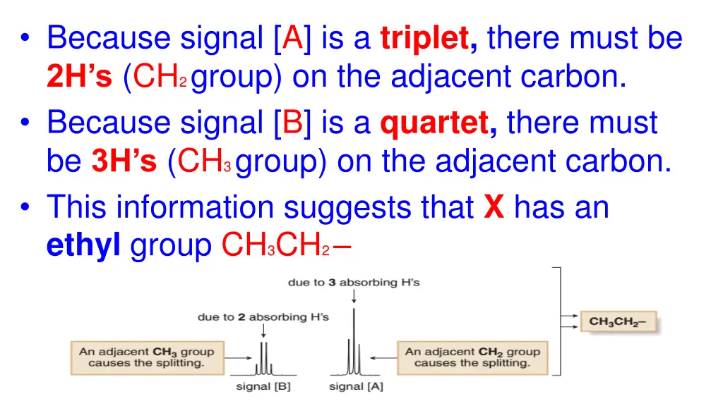 because signal a is a triplet there must