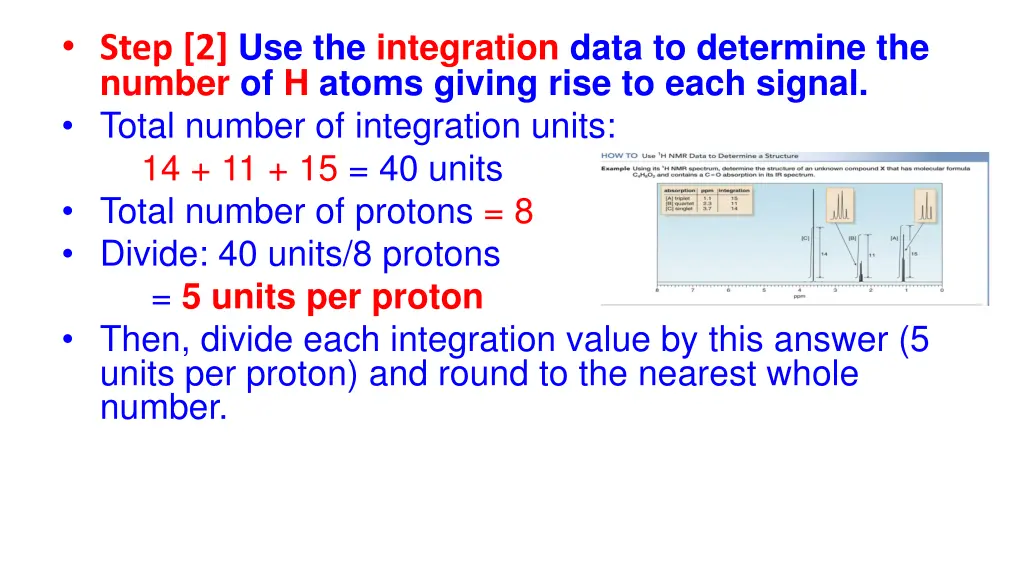 step 2 use the integration data to determine