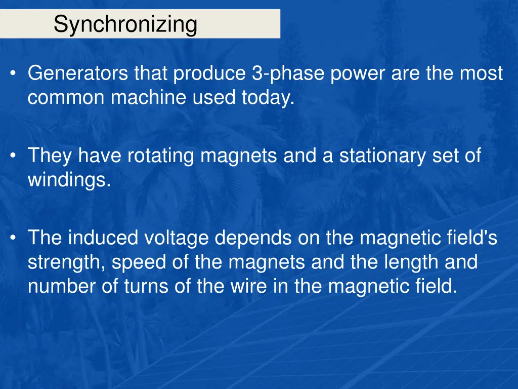 synchronizing 7