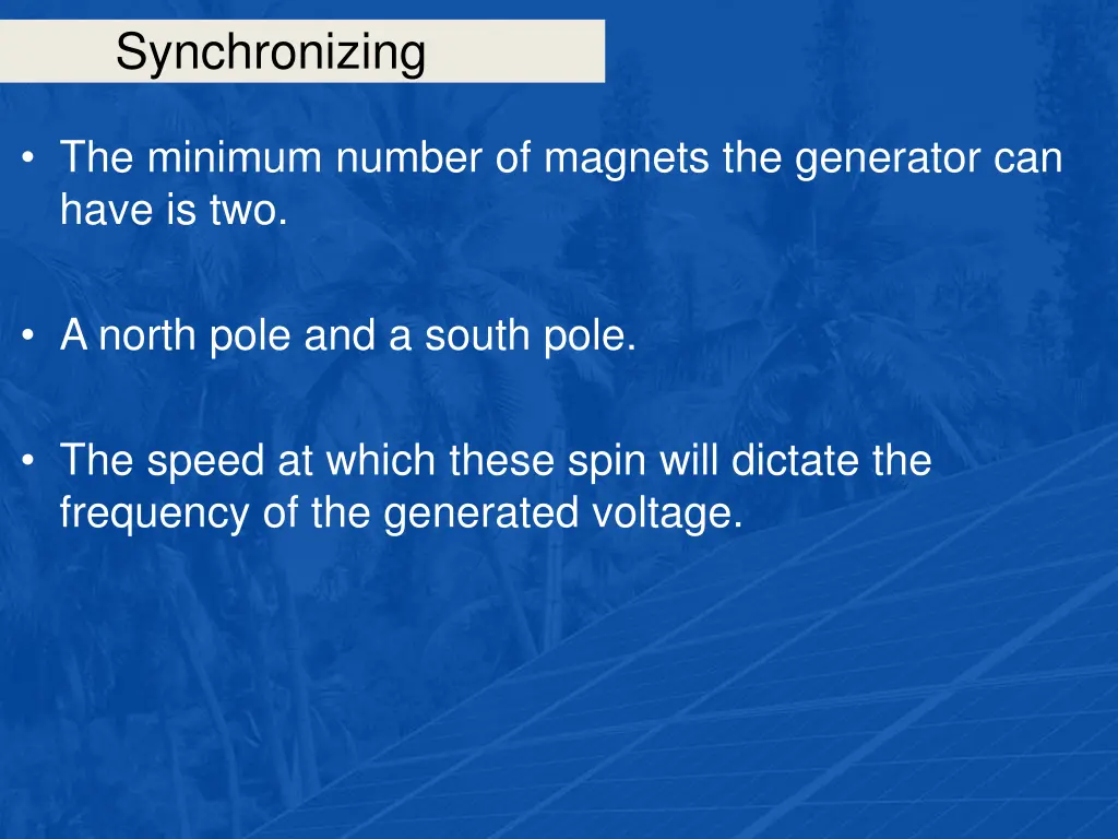 synchronizing 8