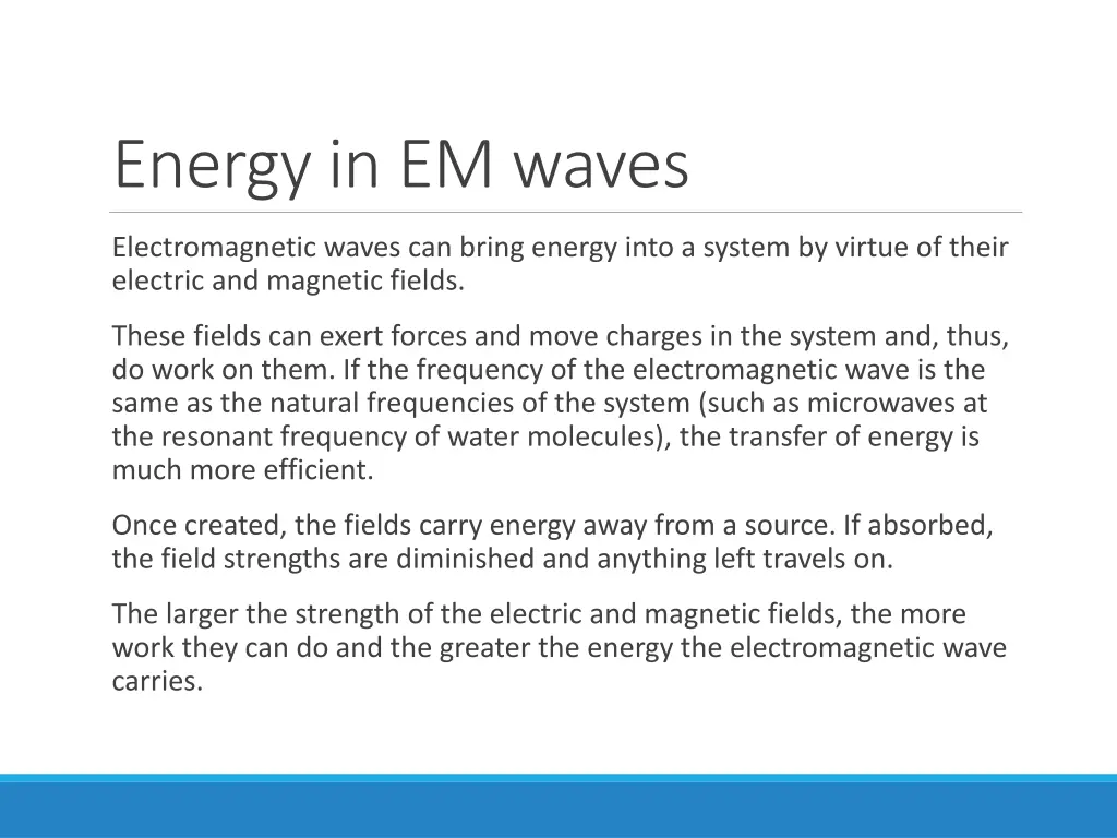 energy in em waves