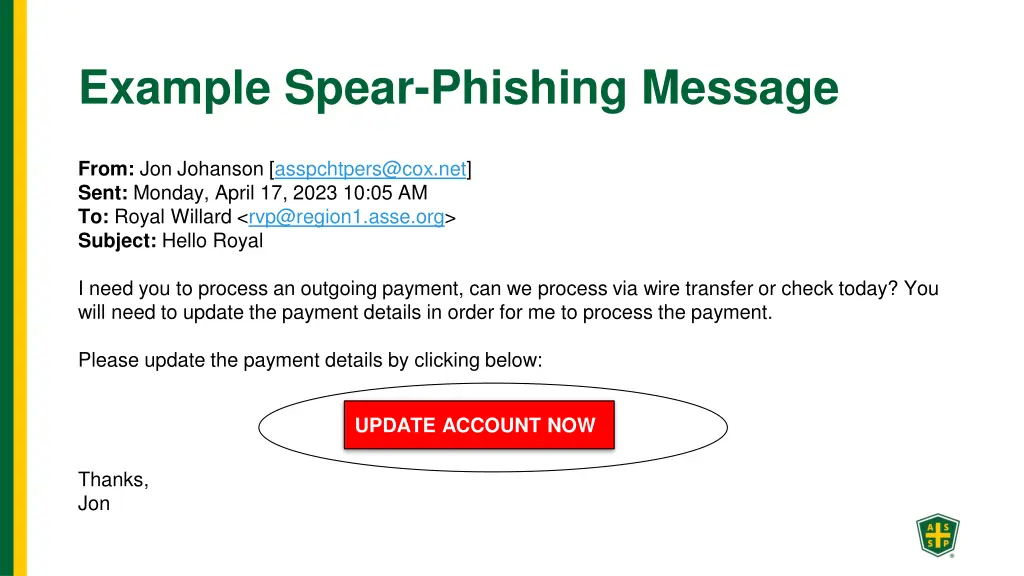 example spear phishing message 3
