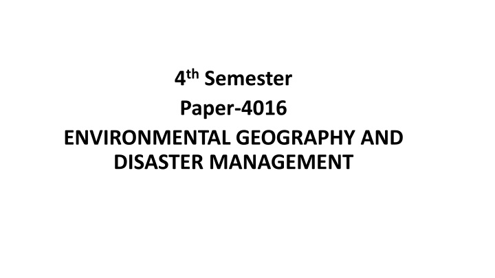 4 th semester paper 4016