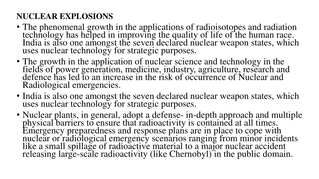 nuclear explosions the phenomenal growth