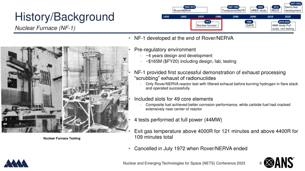 history background nuclear furnace nf 1