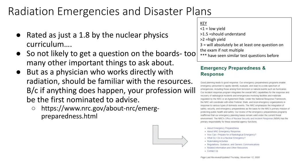 radiation emergencies and disaster plans
