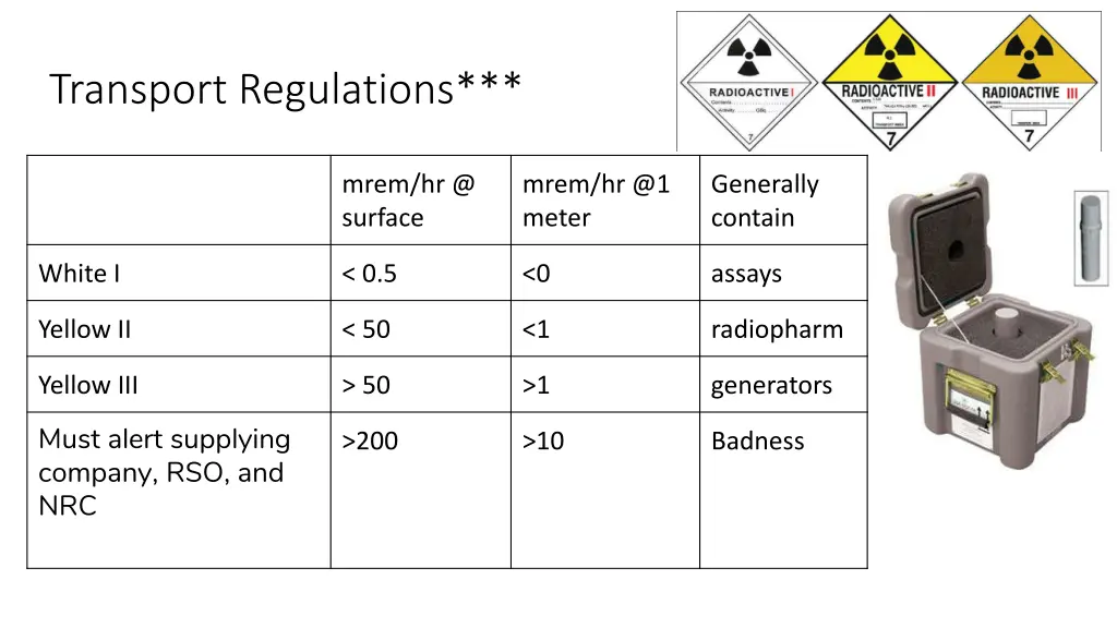 transport regulations