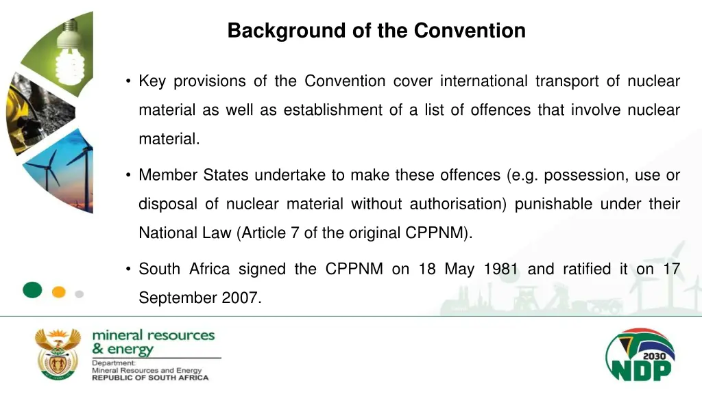 background of the convention 1