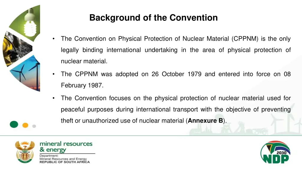 background of the convention