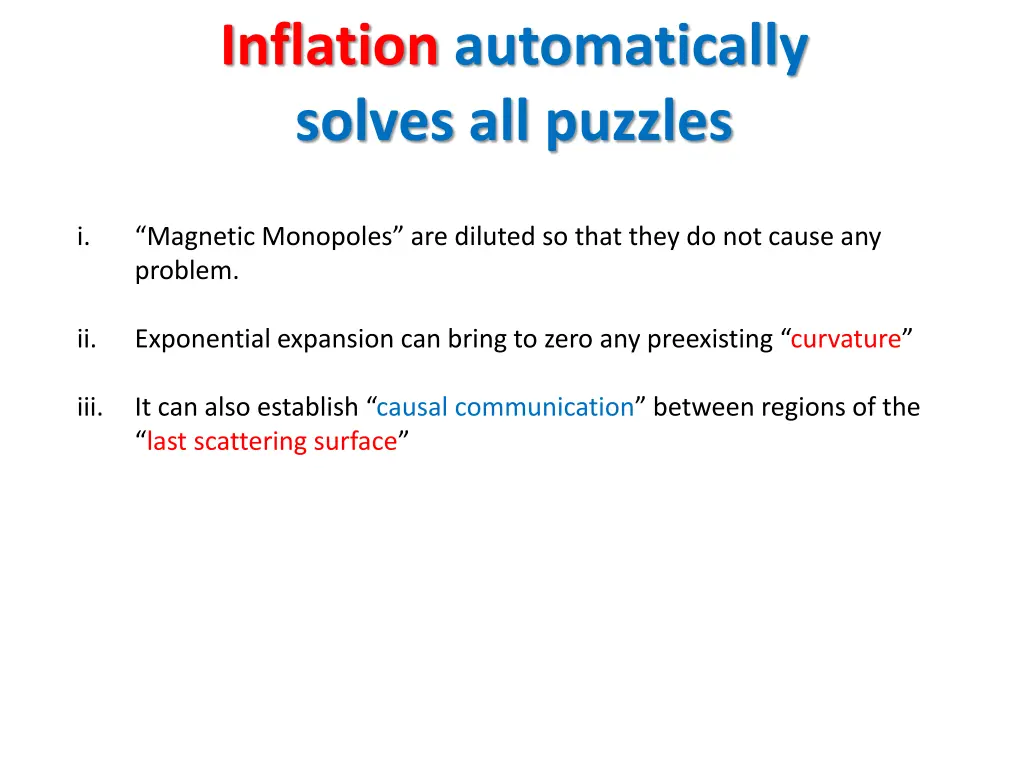 inflation automatically solves all puzzles