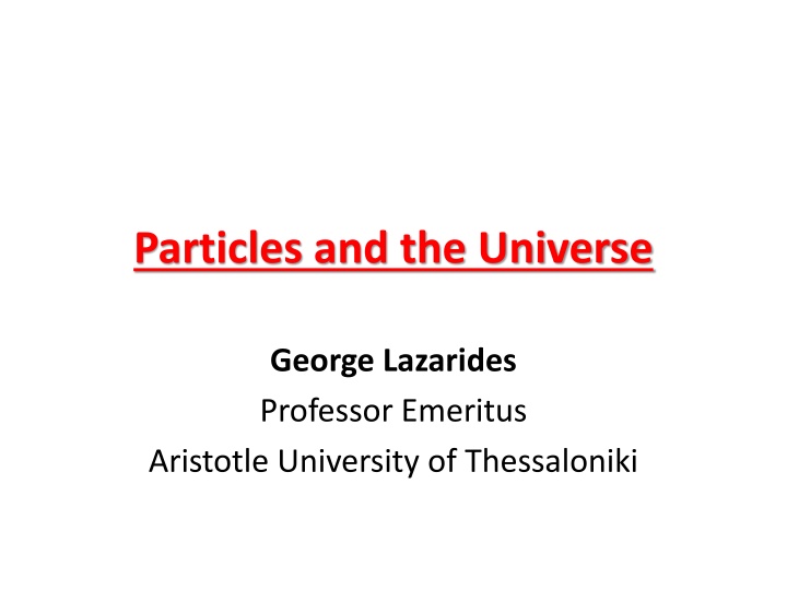 particles and the universe